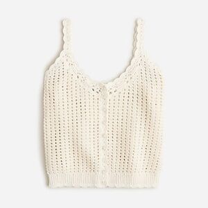J.Crew NWT Crochet Button Up Tank